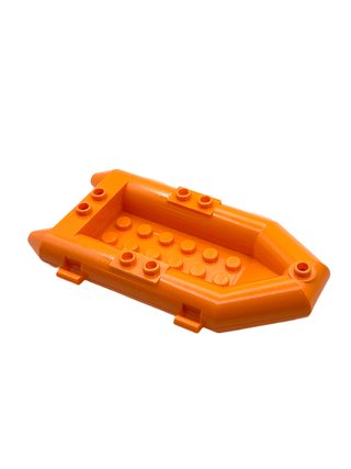 Boat, Small Rubber Raft, Part# 30086c01 Part LEGO® Orange Very Good