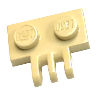 Hinge Plate 1 x 2 with 3 Fingers on Side, Part# 2452 Part LEGO® Tan