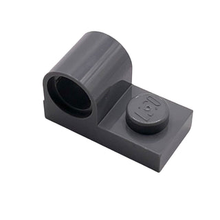 Plate, Modified 1x2 with Pin Hole on Top, Part# 11458 Part LEGO® Dark Bluish Gray