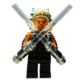 Ahsoka Tano (Adult) - Printed Arms, sw1300 Minifigure LEGO® With Transparent Blade Lightsabers