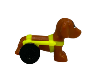 Pickle- Dachshund with Neon Yellow Wheelchair Harness, 100559pb01c02 LEGO® Animals LEGO®