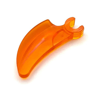 Barb/Claw/Horn/Tooth with Clip, Curved, Part# 16770 Part LEGO® Trans-Orange  