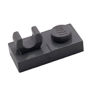 Plate, Modified 1x2 with Open O Clip on Top, Part# 44861 Part LEGO® Dark Bluish Gray
