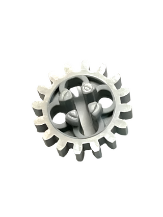Technic, Gear 16 Tooth - Axle Hole with Open Sides, Part# 4019 Part LEGO® Light Bluish Gray