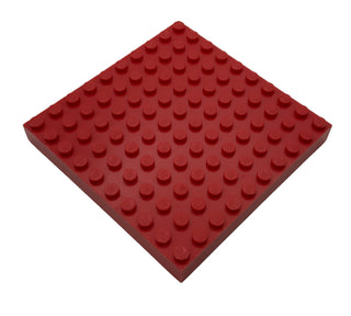 Brick 10x10 without Bottom Tubes, without Cross Supports, Part# 733 Part LEGO® Very Good - Red