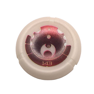 Throwing Disk with Bionicle Kanoka 143 Ta-Metru Pattern, Part# 32171pb068 Part LEGO® Glow In Dark Opaque