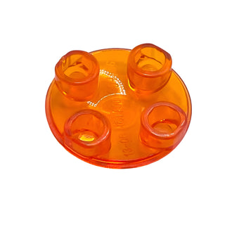 Plate, Round 2x2 with Rounded Bottom (Boat Stud), Part# 2654 Part LEGO® Trans-Orange