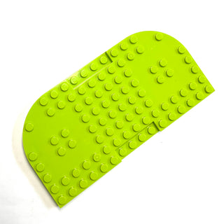 Brick, Modified 8x16x2/3 with 1x4 Indentations and 2 Rounded Corners, Part# 74166 Part LEGO® Lime