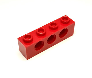 Technic, Brick 1x4 with Holes, Part# 3701 Part LEGO® Red  