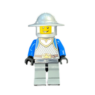 Castle - King's Knight Scale Mail, Crown Belt, Helmet with Broad Brim, Open Grin, cas517 Minifigure LEGO®