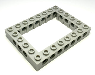 Technic, Brick 6x8 Open Center, Part# 32532 Part LEGO® Light Gray 1 Part