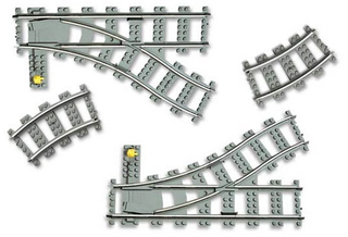 Supplemental 9V Train Track Manual Points 4531 Building Kit LEGO®