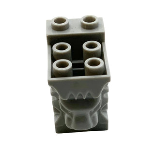 Brick, Modified 2x3x3 with Cutout and Lion Head (6 Hollow Studs), Part# 30274 Part LEGO® Light Bluish Gray