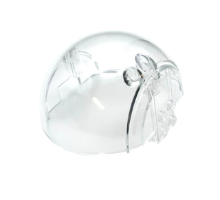 Cylinder Hemisphere 9x4x7 with 4 Studs on Top, Part# 20455 Part LEGO® Trans-Clear Very Good