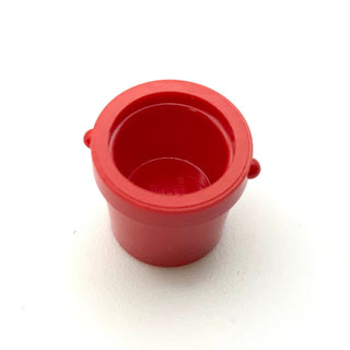Minifigure Utensil, Bucket 1x1x1 Tapered with Handle Holders, Part# 95343 Part LEGO® Red  