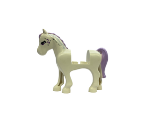 Horse with 2 x 2 Cutout with Lavender Eyes, Face Decoration, Mane and Tail Pattern, 93083c01pb07 Minifigure LEGO®