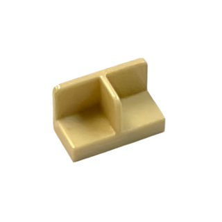 Panel 1x2x1 with Rounded Corners and Center Divider (Minifigure Stand), Part# 93095 Part LEGO® Tan