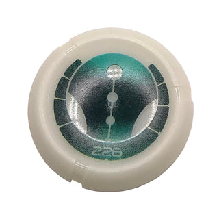 Throwing Disk with Bionicle Kanoka 226 Ga-Metru Pattern, Part# 32171pb076 Part LEGO® Glow In Dark Opaque