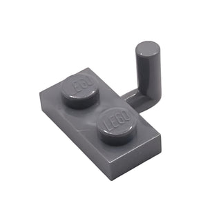 Plate, Modified 1x2 with Bar Arm Up (Horizontal Arm 5mm), Part# 4623b Part LEGO® Dark Bluish Gray