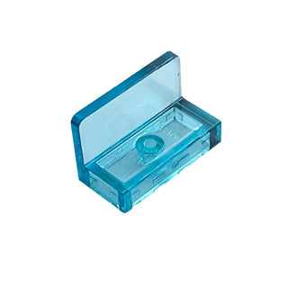 Panel 1 x 2 x 1 with Rounded Corners, Part# 4865b Part LEGO® Trans-Light Blue