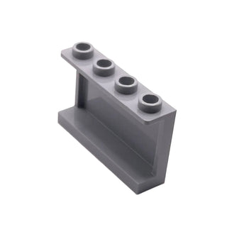 Panel 1 x 4 x 2 with Side Supports - Hollow Studs, Part# 14718 Part LEGO® Light Bluish Gray