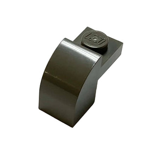 Slope Curved 2x1x1 1/3 with Recessed Stud, Part# 6091 Part LEGO® Dark Gray 1 Part