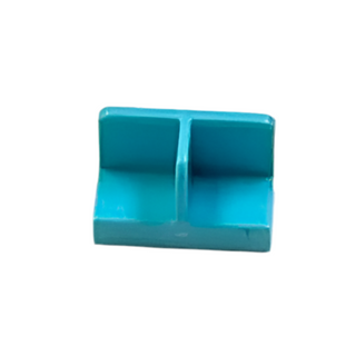 Panel 1x2x1 with Rounded Corners and Center Divider (Minifigure Stand), Part# 93095 Part LEGO® Medium Azure