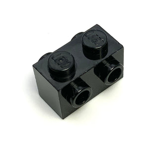 Brick, Modified 1x2 with Studs on 2 Sides, Part# 52107 Part LEGO® Black  