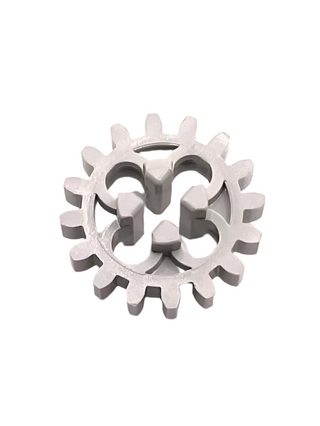 Technic, Gear 16 Tooth - Axle Hole with Open Sides, Part# 4019 Part LEGO® Light Gray