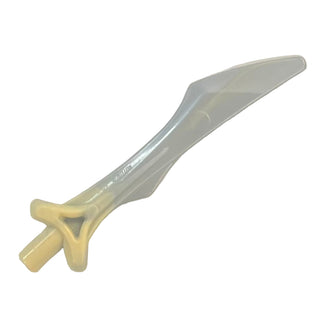 Minifigure, Weapon Sword, Blade with Bar and Spike on Side with Marbled Flat Silver Pattern, Part #37680pb01 Part LEGO®