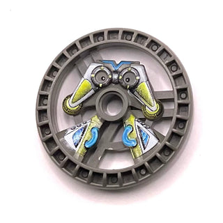 Technic, Disk 5x5 - RoboRider Talisman Wheel, Scout Mold with Robot Pattern, Part# 32351pb0` Part LEGO®