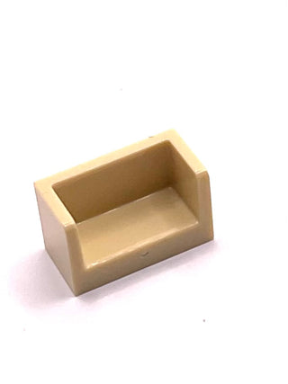 Panel 1x2x1 with Rounded Corners and 2 Sides, Part# 23969 Part LEGO® Tan