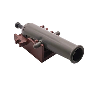 LEGO® Cannon with Cannon Base Part LEGO® Reddish Brown Projectile Launcher Cannon Transitional with Black Handle