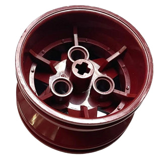 Wheel 43.2mm D. x 26mm Technic Racing Small, 3 Pin Holes, Part# 41896 Part LEGO® Dark Red