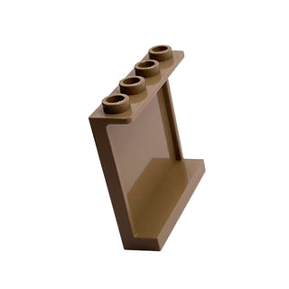 Panel 1 x 4 x 3 with Side Supports - Hollow Studs, Part# 60581 Part LEGO® Dark Tan
