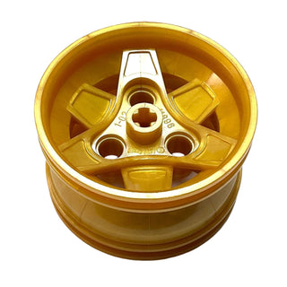 Wheel 43.2mm D. x 26mm Technic Racing Small, 3 Pin Holes, Part# 41896 Part LEGO® Pearl Gold