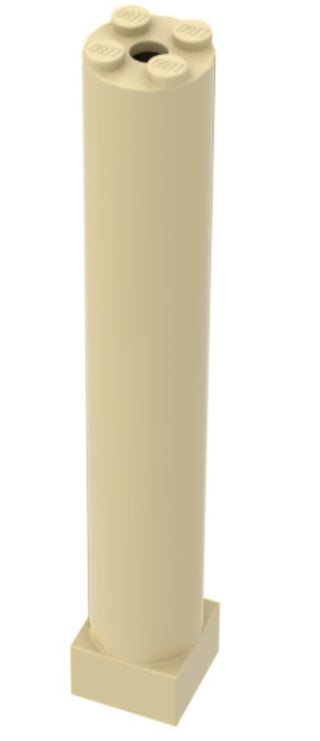 Support 2x2x11 Solid Pillar, Part# 6168c01 Part LEGO® Decent - Tan
