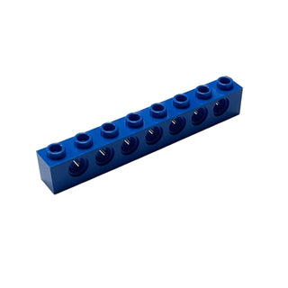 Technic, Brick 1x8 with Holes, Part# 3702 Part LEGO® Blue 1 Part