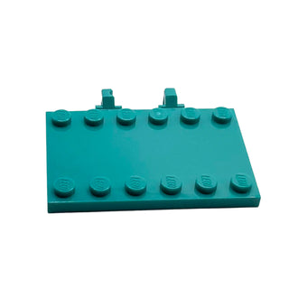 Hinge Plate 4 x 6 Locking Dual 1 Finger on Side, Part# 65133 Part LEGO® Dark Turquoise