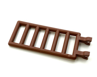 Bar, Ladder 7x3 with Two Clips, Part# 6020 Part LEGO® Reddish Brown 1 Part