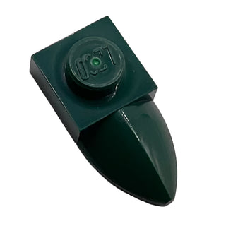 Plate, Modified 1x1 with Tooth Horizontal, Part# 49668 Part LEGO® Dark Green