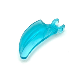 Barb/Claw/Horn/Tooth with Clip, Curved, Part# 16770 Part LEGO® Trans-Light Blue  