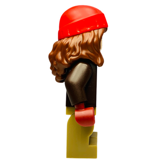Hermione Granger - Reddish Brown Jacket with Dark Red Scarf, Dark Tan Medium Legs, Reddish Brown Hair with Red Beanie, hp460 Minifigure LEGO®