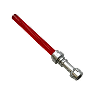 Star Wars Lightsaber Blade (Multiple Colors) and Metallic Silver Hilt, Part# 64567 + 30374 Part LEGO® Trans-Red