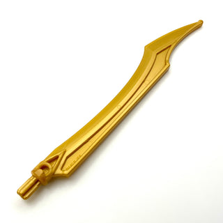 Hero Factory Weapon, Blade with Curved Tip, Part# 11305 Part LEGO® Pearl Gold