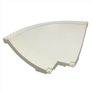Sports Arena Section/Skateboard Ramp Corner, Part# 43086 Part LEGO® White