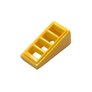Slope 18 2 x 1 x 2/3 with Grille Pattern, Part# 61409 Part LEGO® Yellow