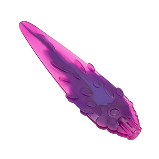 Flame/Vapor Trail with Ovals and Axle Hole End with Marbled Dark Purple Pattern, Part# 1995pb04 Part LEGO® Trans-Dark Pink