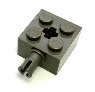 Brick, Modified 2x2 with Pin and Axle Hole, Part# 6232 Part LEGO® Dark Gray