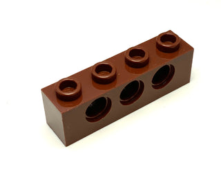 Technic, Brick 1x4 with Holes, Part# 3701 Part LEGO® Reddish Brown  